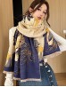 Floral Design Blanket Scarf Floral Design Blanket Scarf